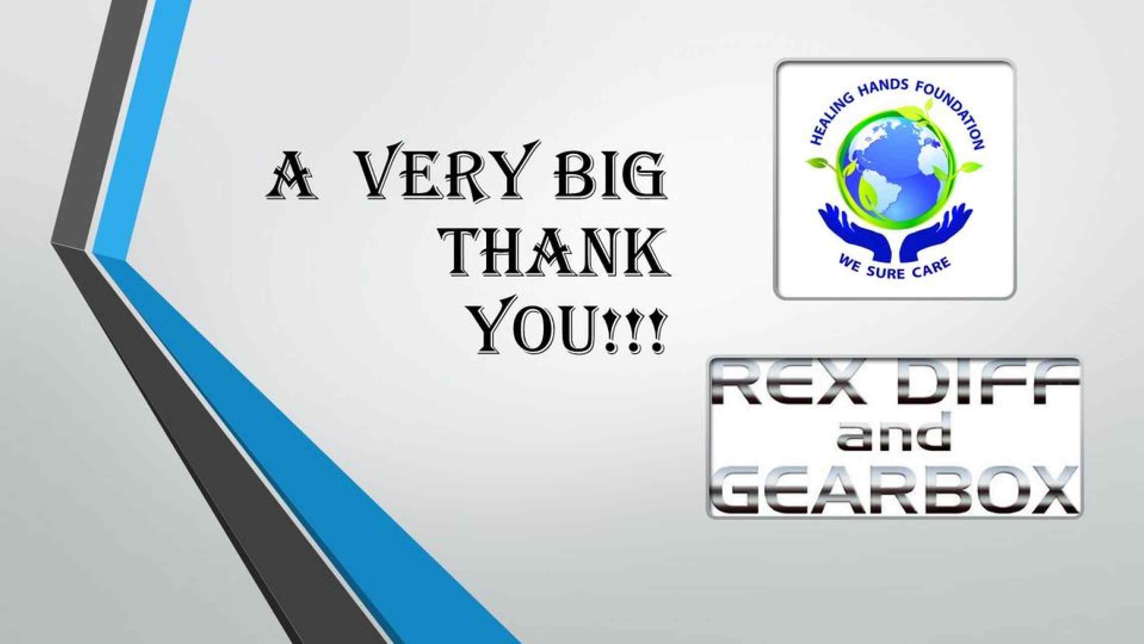 REX DIFF and GEARBOX Healing Hands Foundation